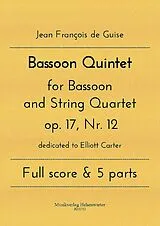 Jean Francois de Guise Notenblätter Bassoon Quintet op.17,12