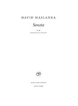 David Maslanka Notenblätter Sonata