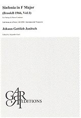 Johann Gottlieb Janitsch Notenblätter Sinfonia in F Major