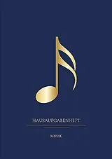 Notenblätter Hausaufgabenheft Musik Dunkelblau von