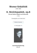 Werner Krützfeldt Notenblätter 2. Streichquartett op.8 (1952)
