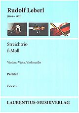 Rudolf Leberl Notenblätter Streichtrio f-Moll