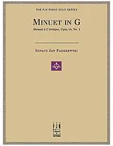 Ignaz Jan Paderewski Notenblätter Minuet in G op.14 No. 1