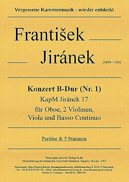 Frantisek Jiránek Notenblätter Konzert B-Dur Nr. 1