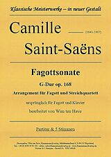 Camille Saint-Saens Notenblätter Fagottsonate G-Dur op.168