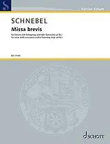 Dieter Schnebel Notenblätter Missa brevis