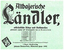  Notenblätter Altbayrische Ländler Band 1