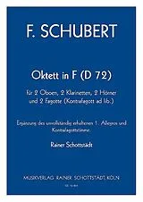 Franz Schubert Notenblätter Oktett in F D72
