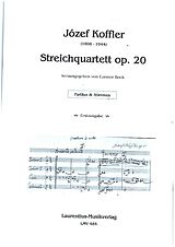 Jozef Koffler Notenblätter Streichquartett op. 20