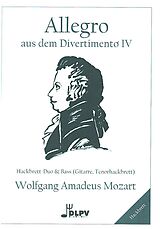 Wolfgang Amadeus Mozart Notenblätter Allegro aus dem Divertimento IV