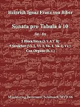 Heinrich Ignaz Franz von Biber Notenblätter Sonata pro Tabula a 10
