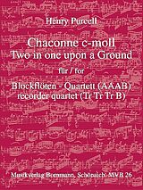 Henry Purcell Notenblätter Chaconne c-moll Two in one upon a Ground