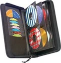 Case Logic 64+8 Capacity CD Wallet with removable visor - black