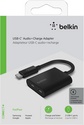 Belkin Rockstar CONNECT USB-C Audio + Charge Adapter - black