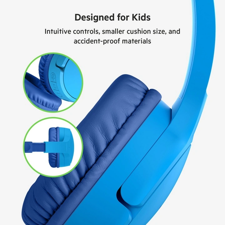 Belkin SoundForm Mini - On-Ear Headphones for Kids - blue