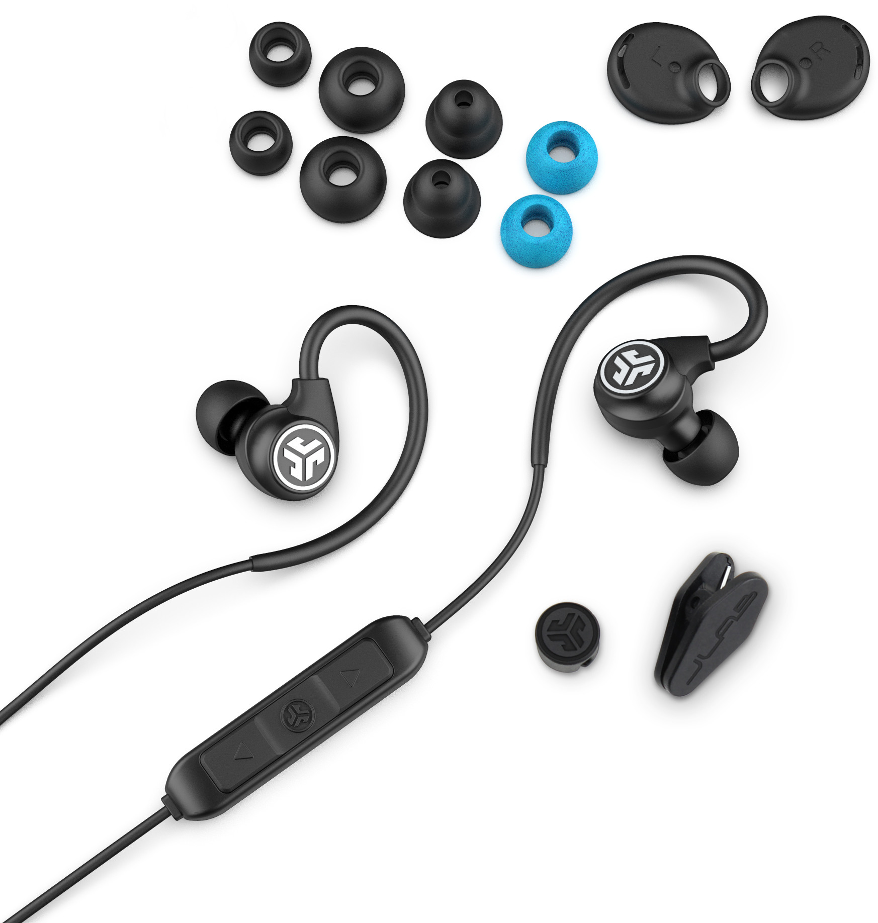 JLAB Fit Sport 3 Earbuds IEUEBFITSPORTRBLK123 Wireless,Black