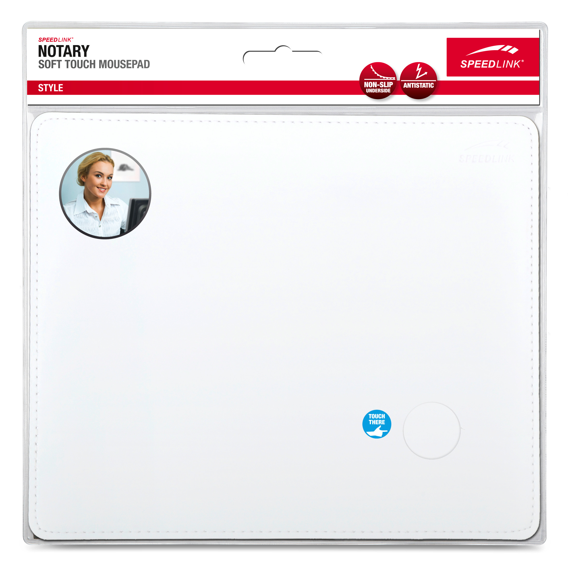 SPEEDLINK Soft Touch Mousepad White SL6243LWT Notary