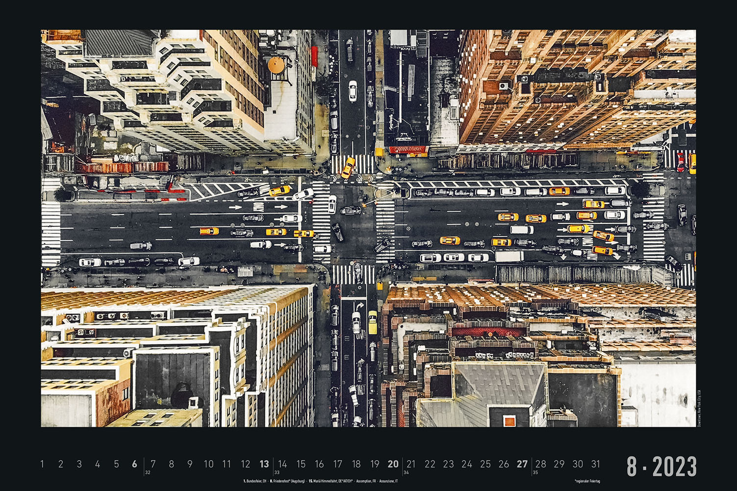Aerial Views 2023 - Bildkalender 49,5x33 cm - fantastische Luftaufnahmen - Landschaft - Natur - Wandkalender - Wandplaner - Städtekalender