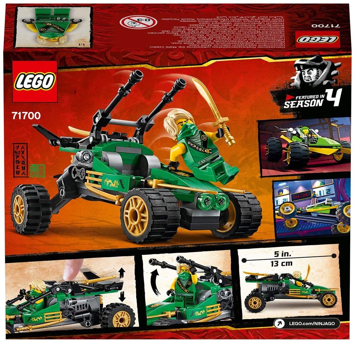 LEGO NINJAGO 71700 - Legacy Lloyds Dschungelräuber, Jungle Raider, Bauset, 12...