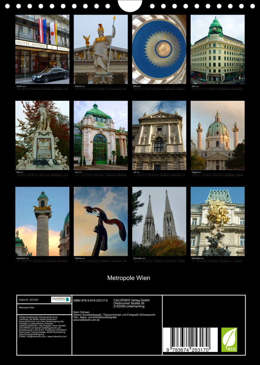 Metropole Wien (Wandkalender 2023 DIN A4 hoch)