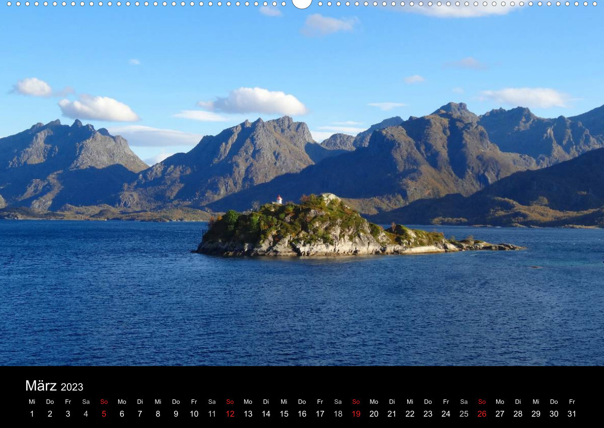 Impressionen von Norwegen entlang der Hurtigruten (Wandkalender 2023 DIN A2 quer)