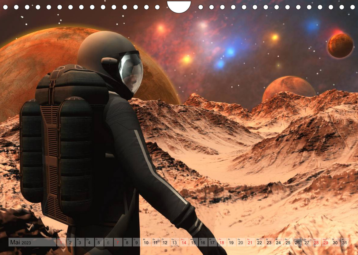 Zukunftswelten (Science Fiction) (Wandkalender 2023 DIN A4 quer)