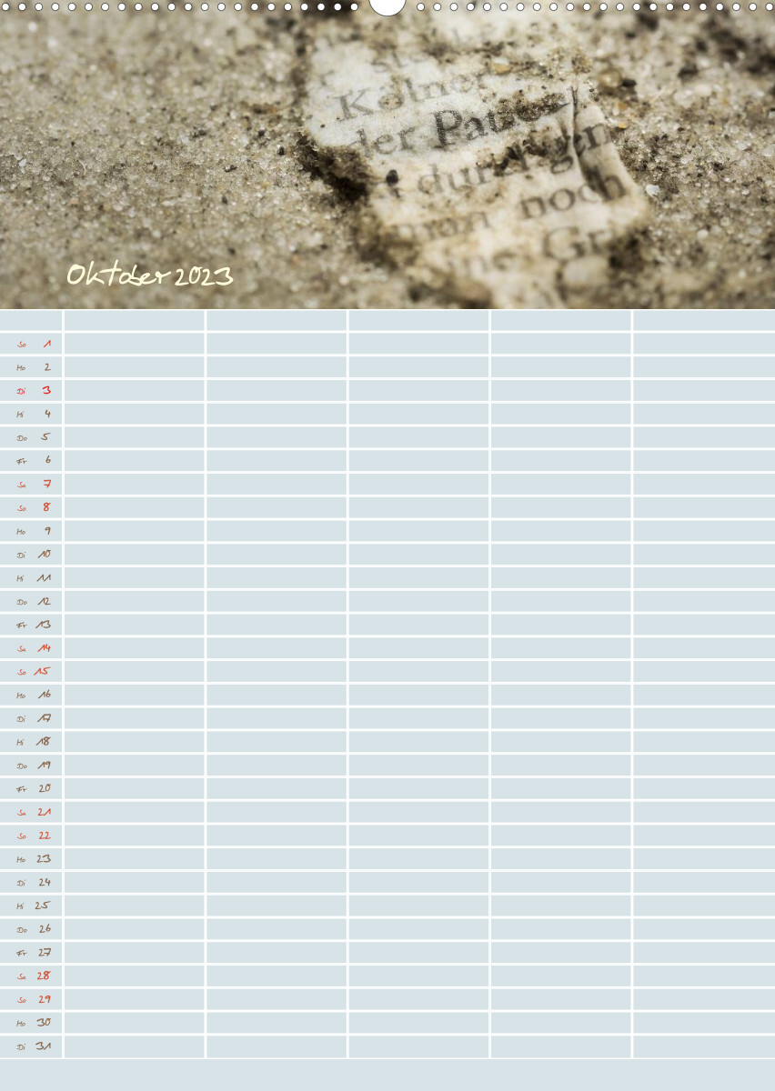 Kleine Sand-Schönheiten / Familienplaner (Premium, hochwertiger DIN A2 Wandkalender 2023, Kunstdruck in Hochglanz)