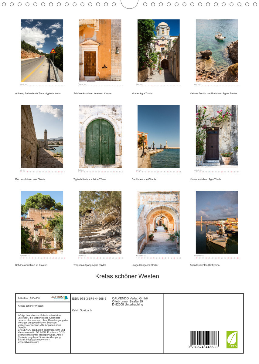 Kretas schöner Westen (Wandkalender 2023 DIN A3 hoch)