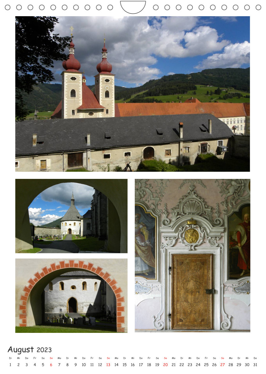 Stifte und Klöster in Österreich (Wandkalender 2023 DIN A4 hoch)