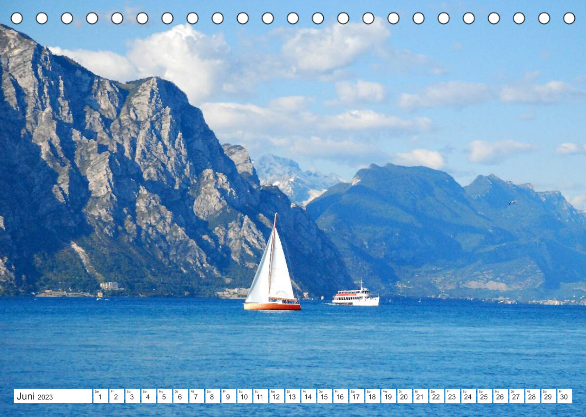Traumkulisse Gardasee (Tischkalender 2023 DIN A5 quer)