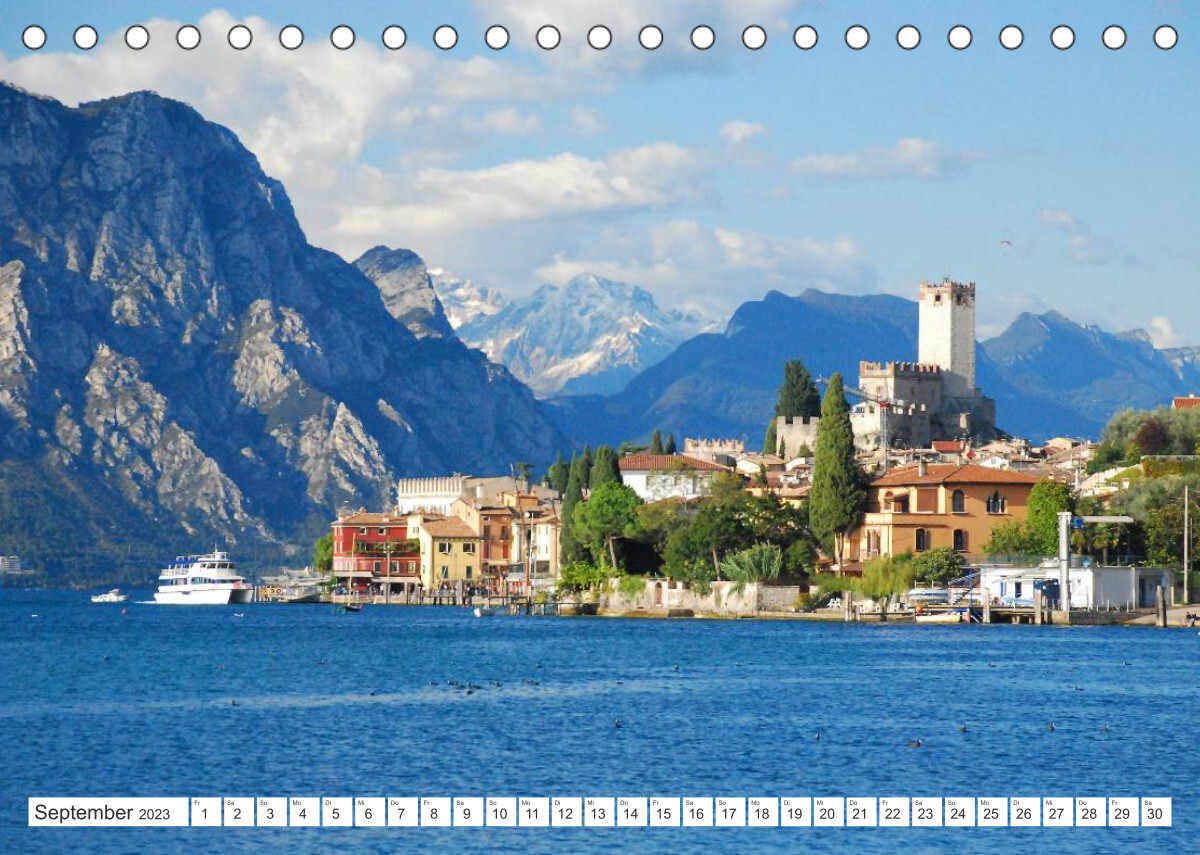 Traumkulisse Gardasee (Tischkalender 2023 DIN A5 quer)
