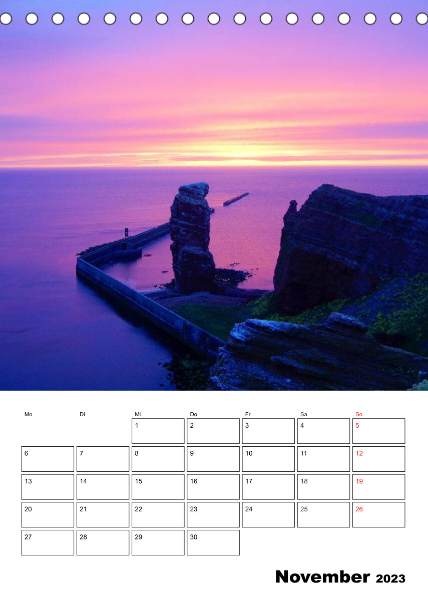 Einzigartige Insel Helgoland (Tischkalender 2023 DIN A5 hoch)