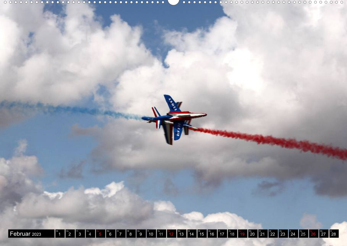 Augenblicke in der Luft: Patrouille de France (Premium, hochwertiger DIN A2 Wandkalender 2023, Kunstdruck in Hochglanz)