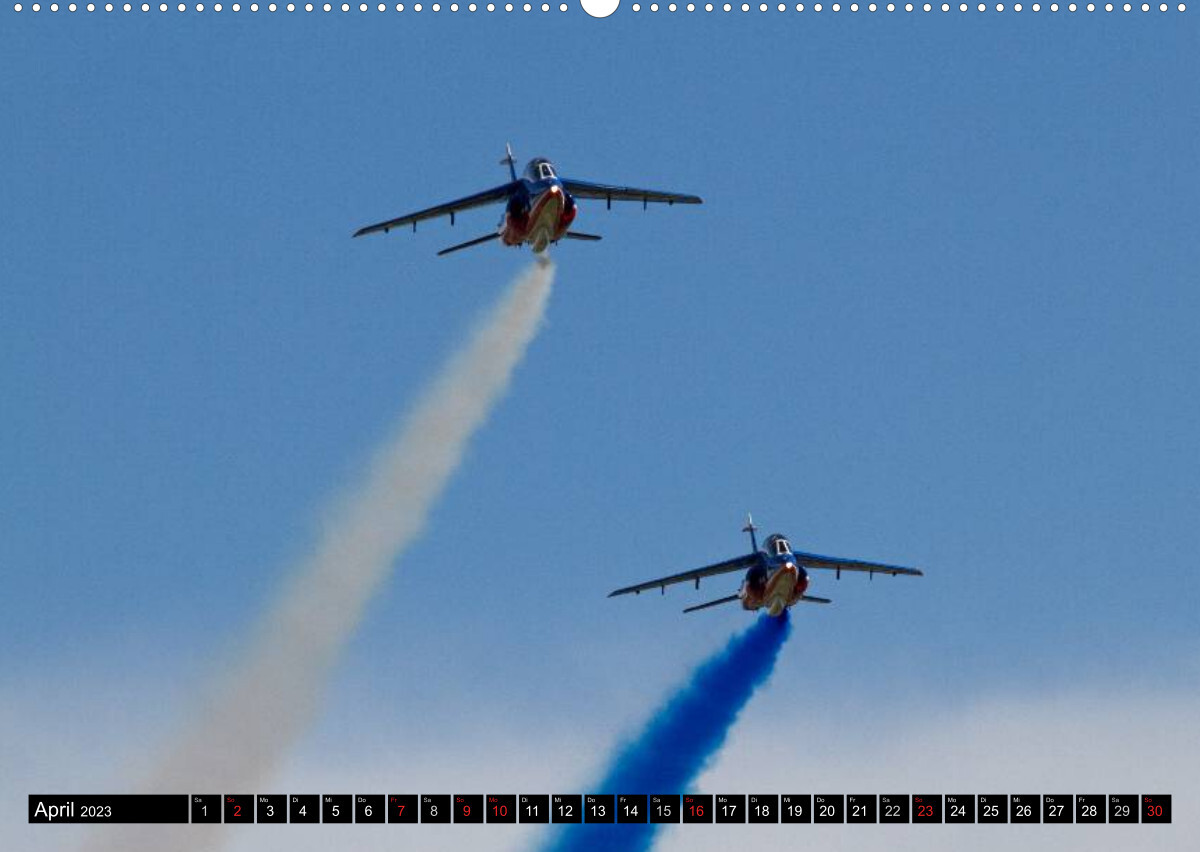 Augenblicke in der Luft: Patrouille de France (Premium, hochwertiger DIN A2 Wandkalender 2023, Kunstdruck in Hochglanz)
