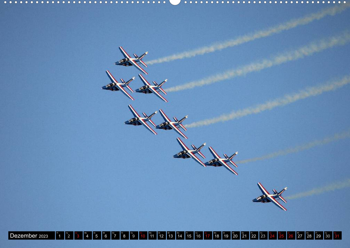Augenblicke in der Luft: Patrouille de France (Premium, hochwertiger DIN A2 Wandkalender 2023, Kunstdruck in Hochglanz)