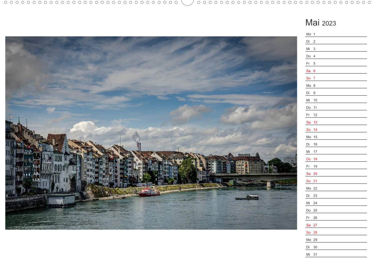 Basel, eine Stadt am RheinCH-Version (Wandkalender 2023 DIN A2 quer)