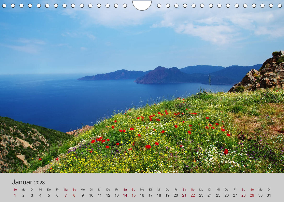 Korsika - Der Golf von Porto (Wandkalender 2023 DIN A4 quer)