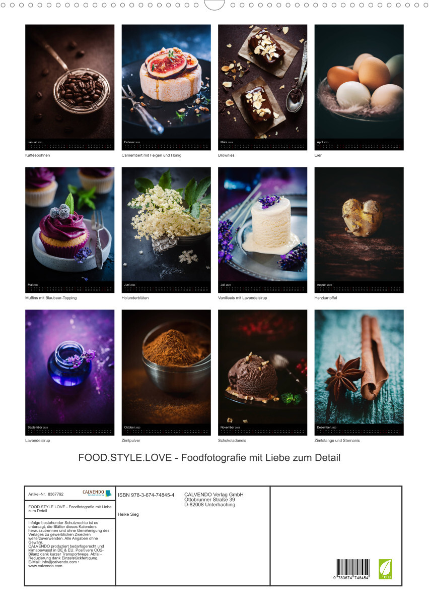 FOOD.STYLE.LOVE - Foodfotografie mit Liebe zum Detail (Wandkalender 2023 DIN A2 hoch)