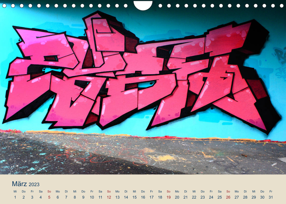 REAL STREETART (Wandkalender 2023 DIN A4 quer)