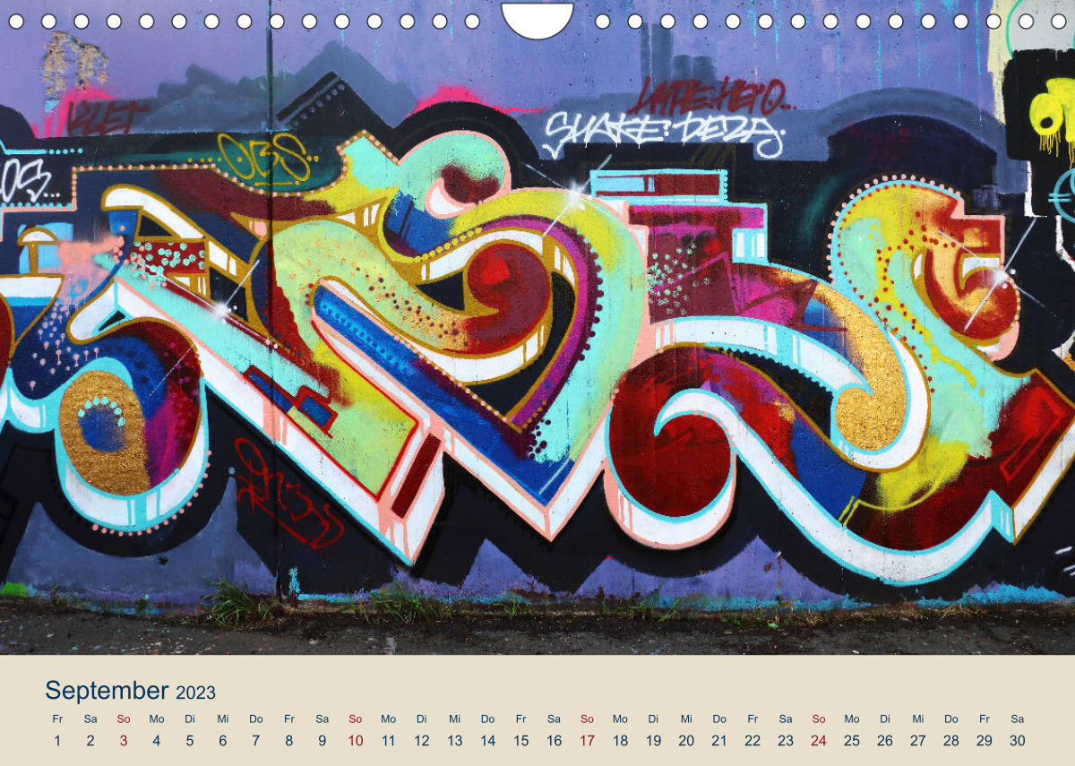 REAL STREETART (Wandkalender 2023 DIN A4 quer)