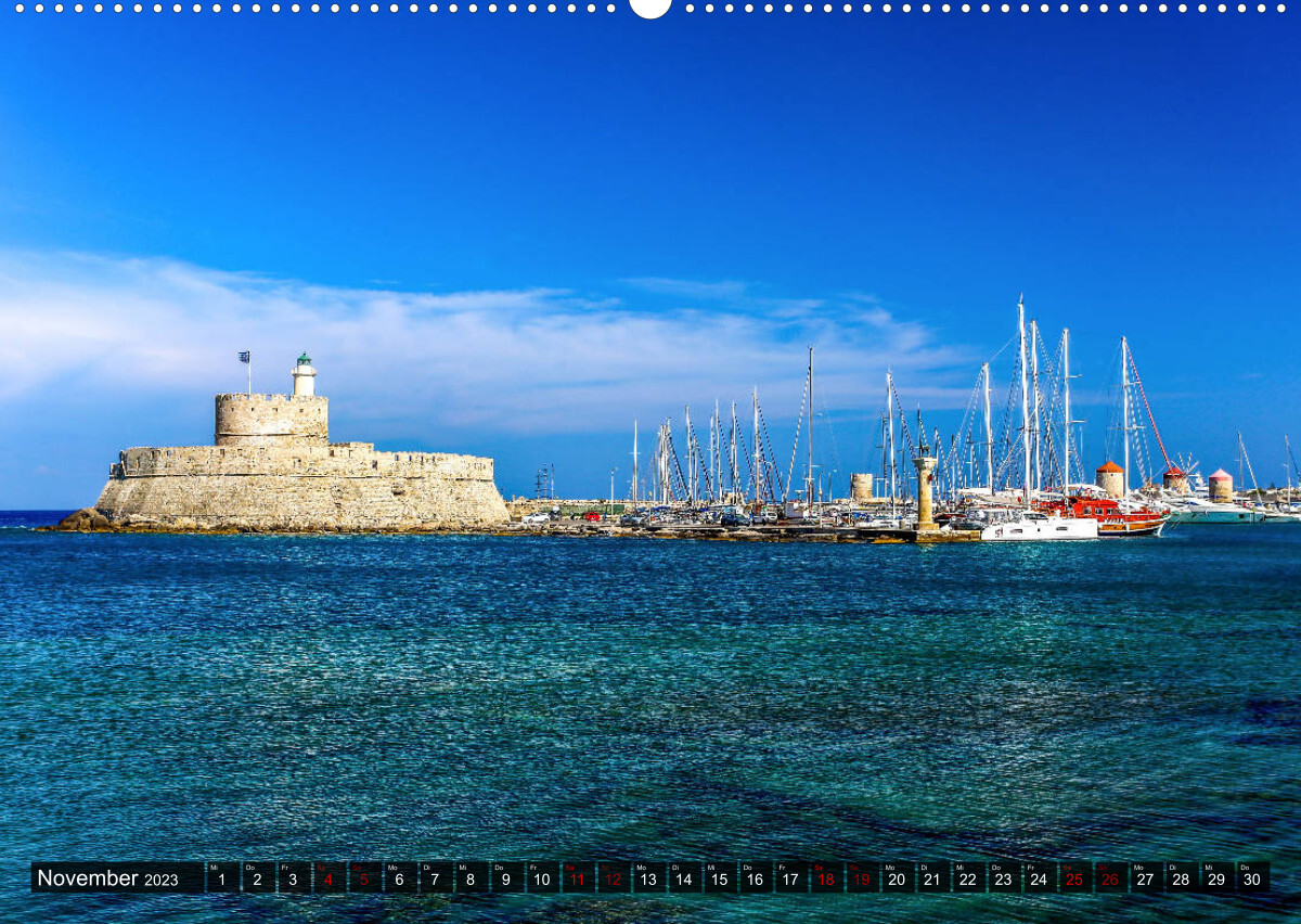 Idyllisches Rhodos (Wandkalender 2023 DIN A2 quer)