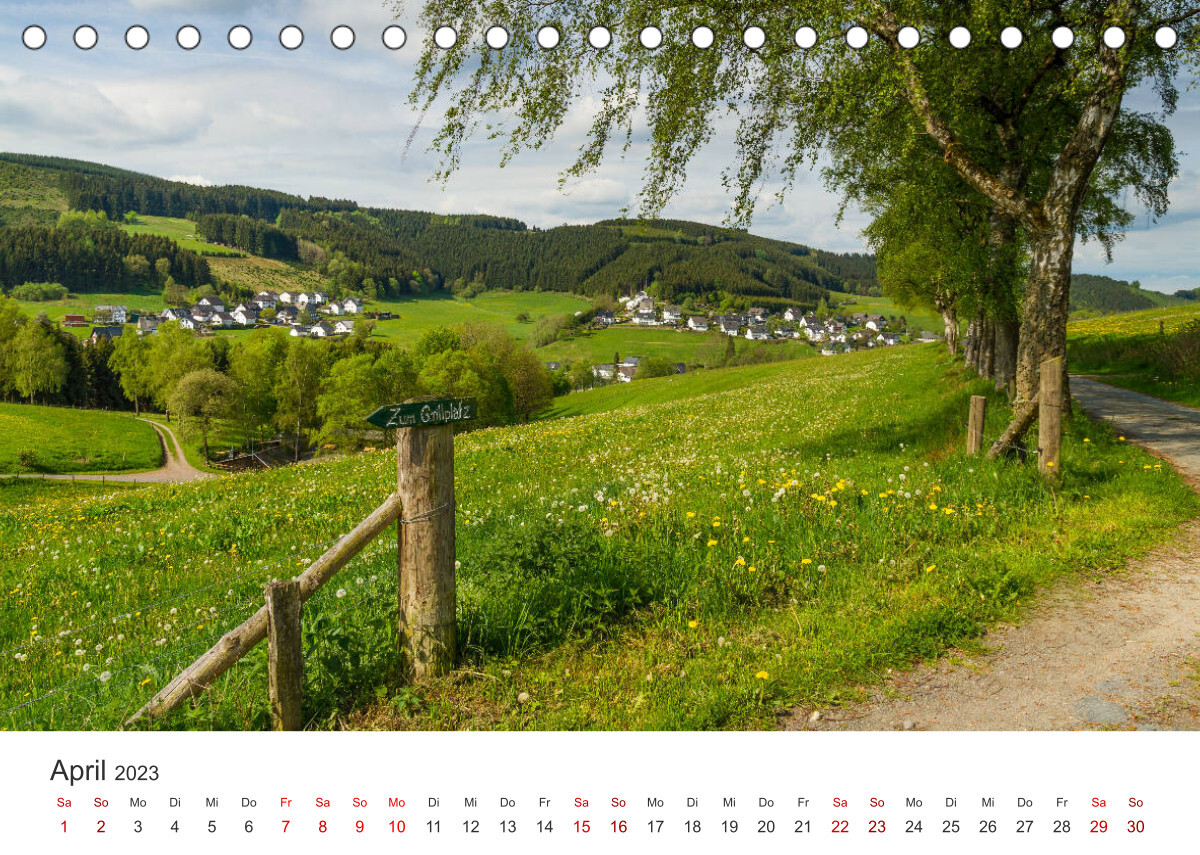 Bundesgolddorf Westfeld-Ohlenbach (Tischkalender 2023 DIN A5 quer)