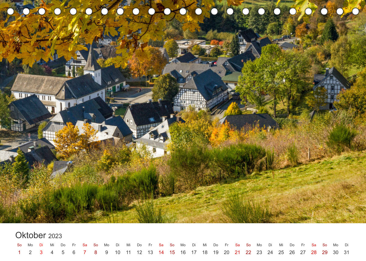Bundesgolddorf Westfeld-Ohlenbach (Tischkalender 2023 DIN A5 quer)