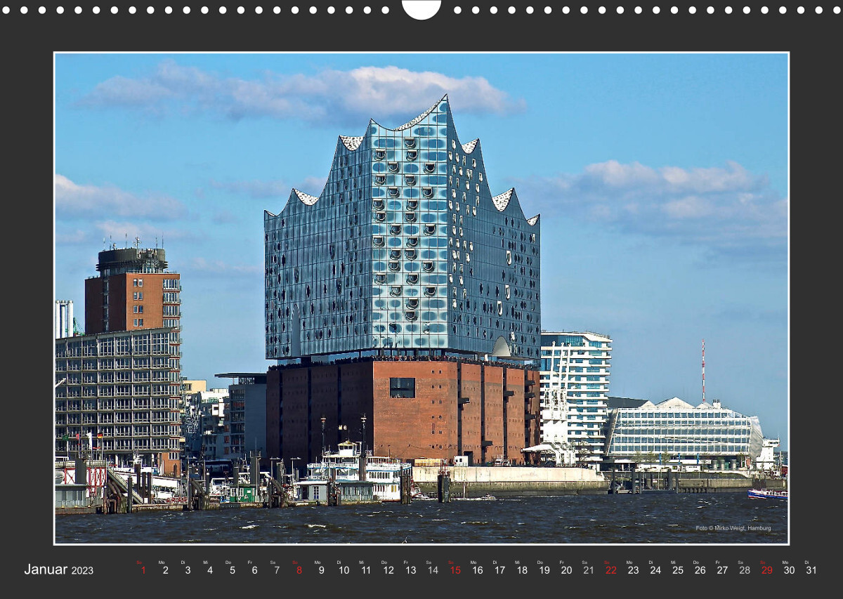 Die Elbphilharmonie Hamburg (Wandkalender 2023 DIN A3 quer)