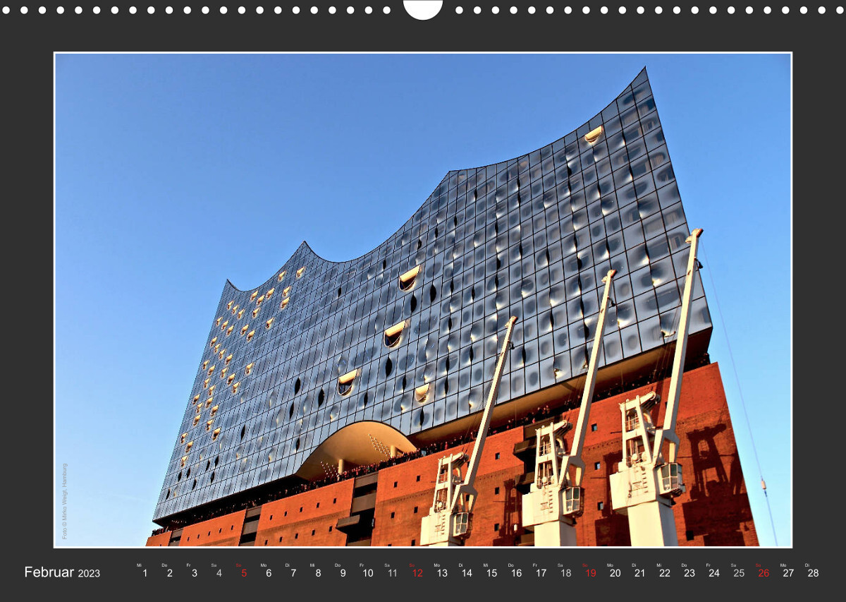 Die Elbphilharmonie Hamburg (Wandkalender 2023 DIN A3 quer)