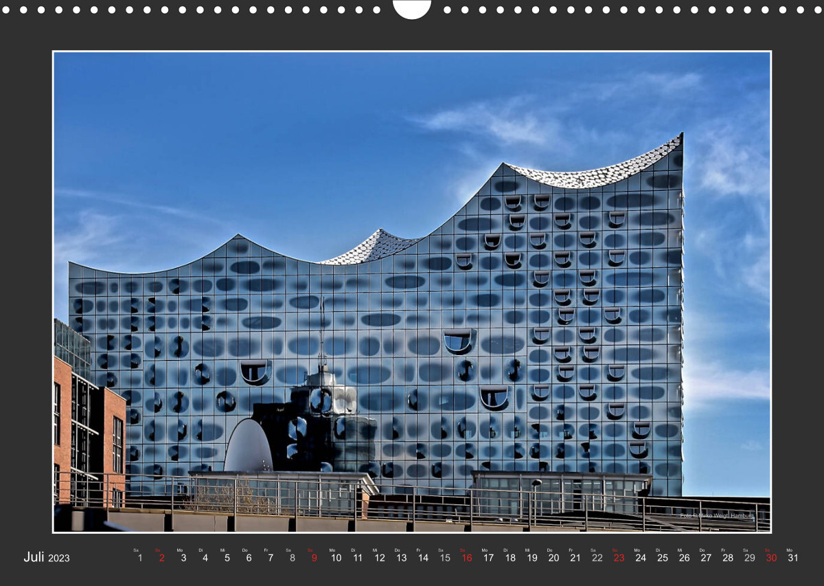 Die Elbphilharmonie Hamburg (Wandkalender 2023 DIN A3 quer)