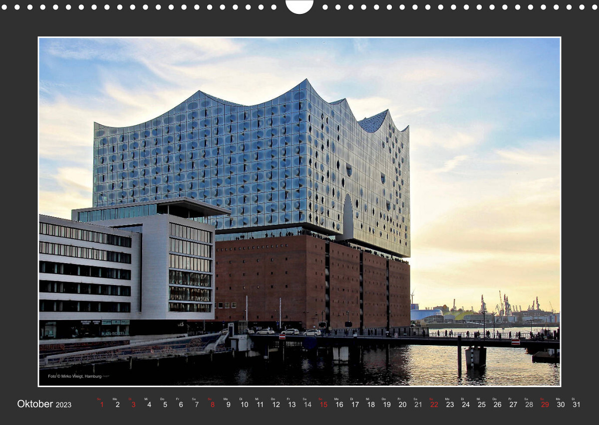 Die Elbphilharmonie Hamburg (Wandkalender 2023 DIN A3 quer)