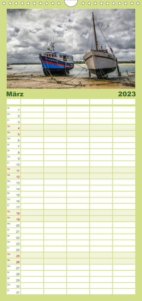 Familienplaner Bretonische Impressionen (Wandkalender 2023 , 21 cm x 45 cm, hoch)