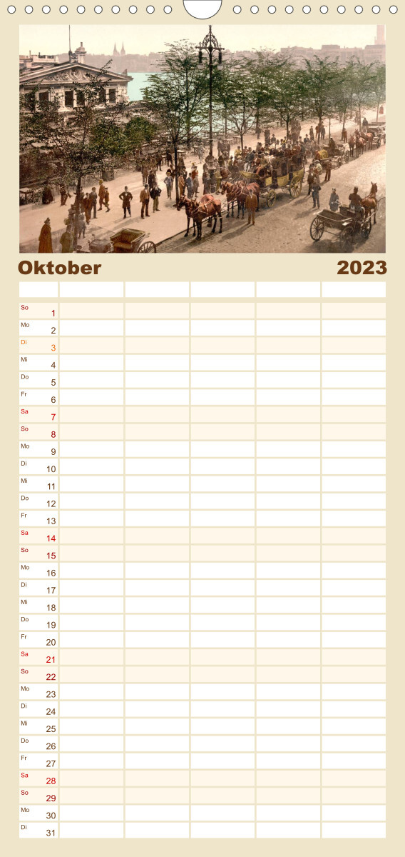 Familienplaner Deutschland um 1900 (Wandkalender 2023 , 21 cm x 45 cm, hoch)