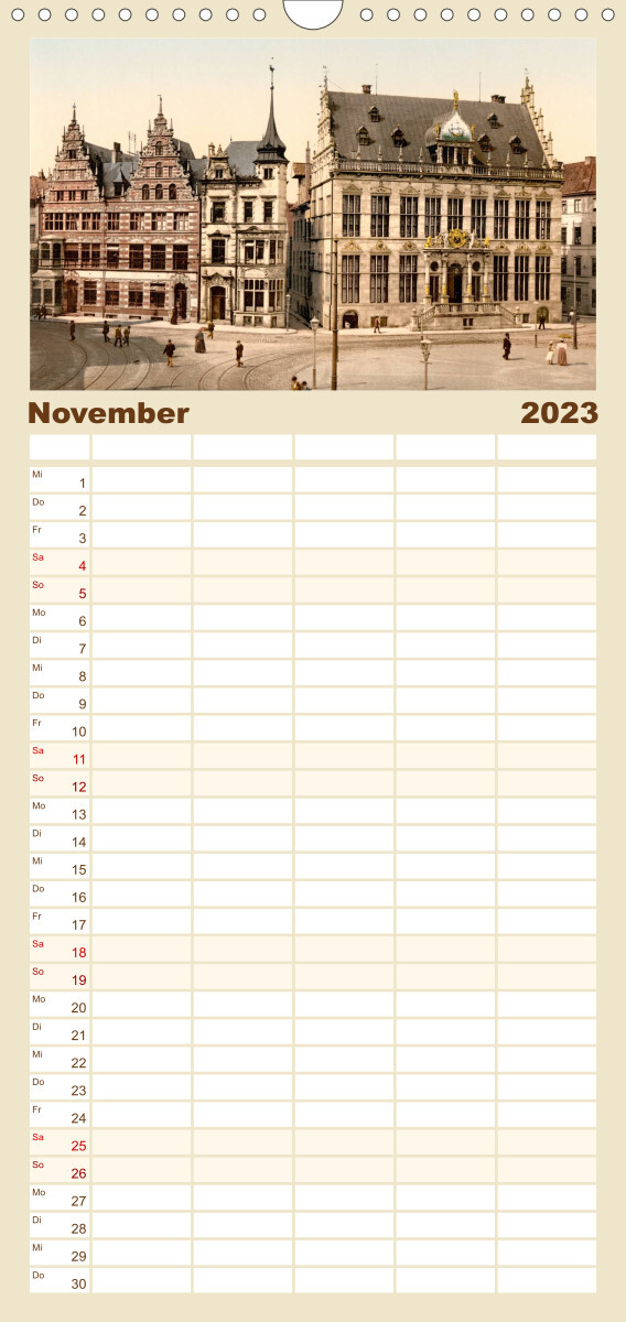 Familienplaner Deutschland um 1900 (Wandkalender 2023 , 21 cm x 45 cm, hoch)